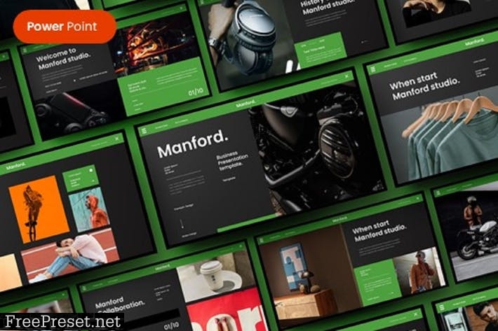 Manford – Business PowerPoint Template W4LH3VR