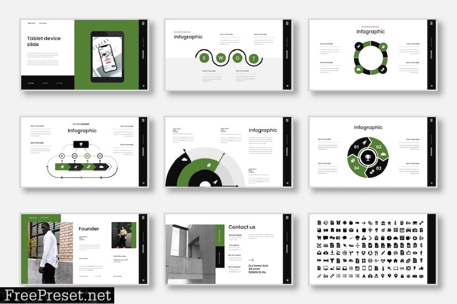 Maniac – Business PowerPoint Template 8NNHWR9