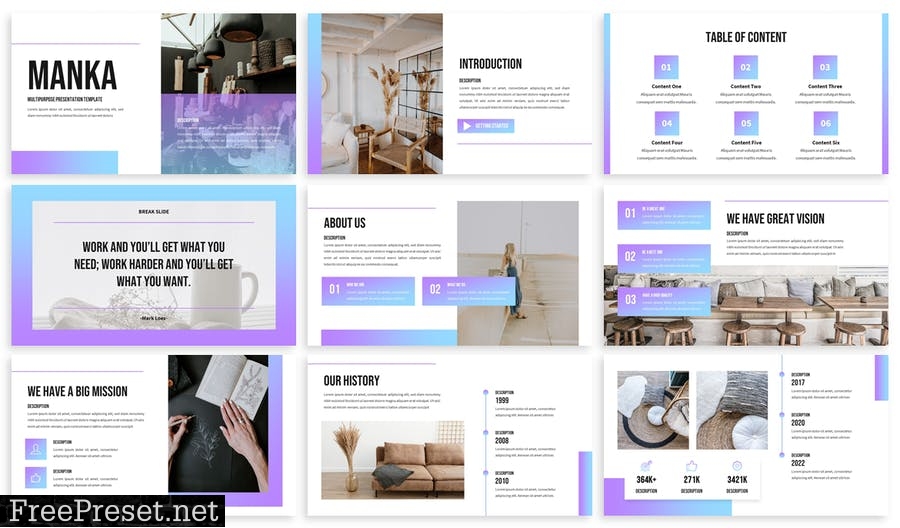 Manka - Business Powerpoint Template PSD2WLY