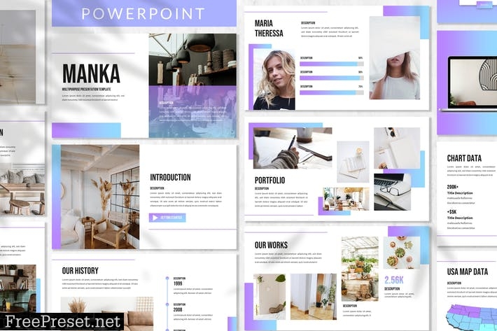 Manka - Business Powerpoint Template PSD2WLY