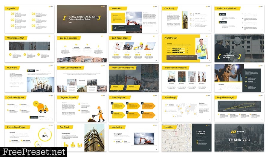 Manuva - Manufacture Powerpoint Template NUP2EG