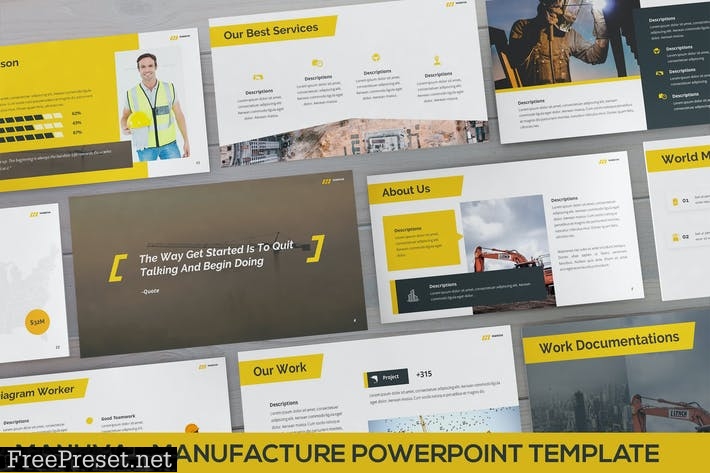 Manuva - Manufacture Powerpoint Template NUP2EG