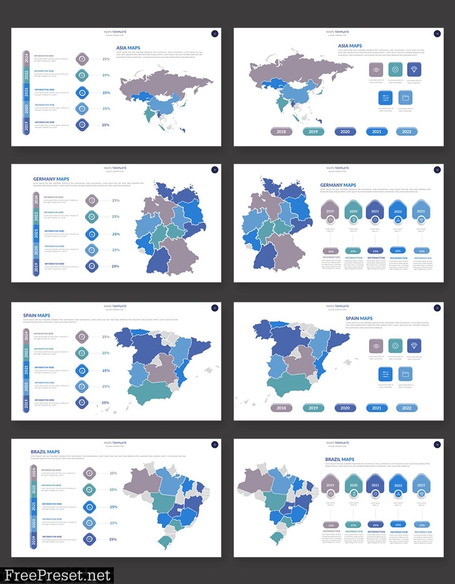 Maps Infographic Powerpoint L2WJ2V3