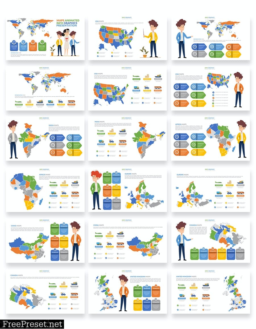 Maps Powerpoint Presentation Template CZRC92K