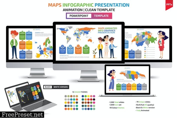 Maps Powerpoint Presentation Template CZRC92K