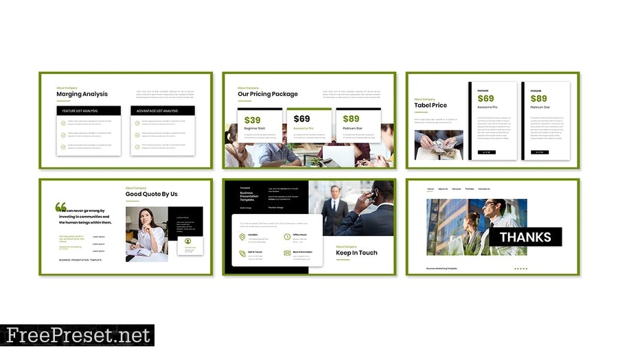 Marging Business Presentation PowerPoint Template 9QYJU2T