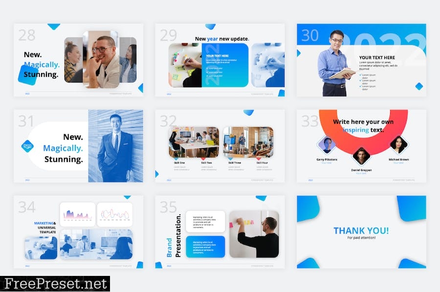 Marketing PowerPoint Presentation Template THM69DW