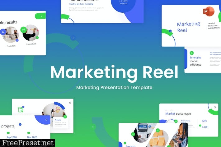 Marketing Real Marketing PowerPoint Template 4ET7ZPT