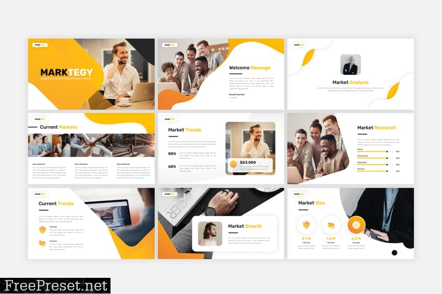 Marktegy - Marketing Plan PowerPoint Template KJ7DGDN