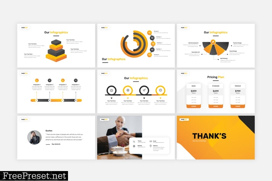 Marktegy - Marketing Plan PowerPoint Template KJ7DGDN