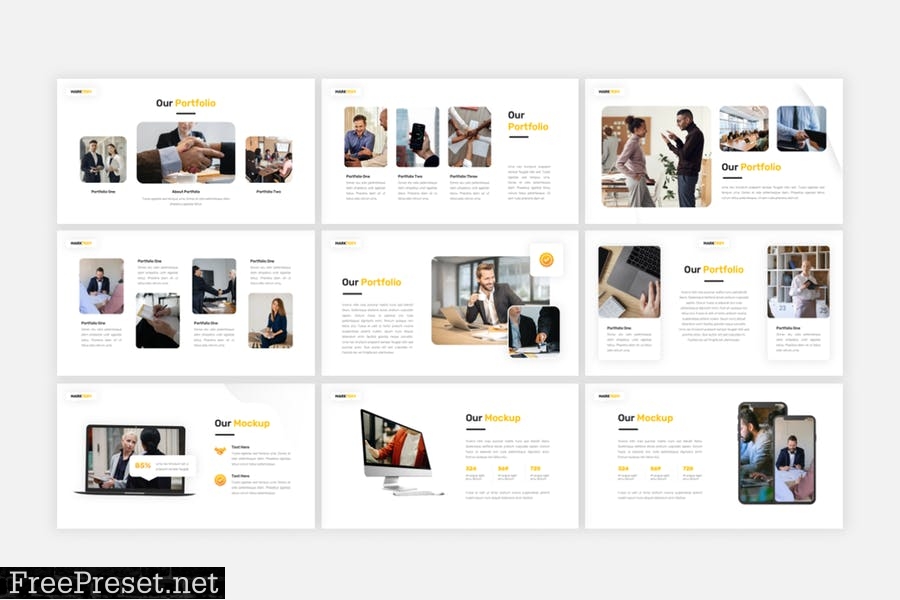 Marktegy - Marketing Plan PowerPoint Template KJ7DGDN