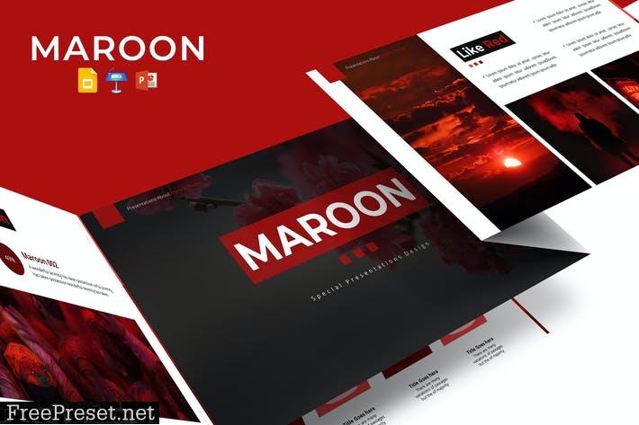 Maroon - Presentation Template WBZRCKR