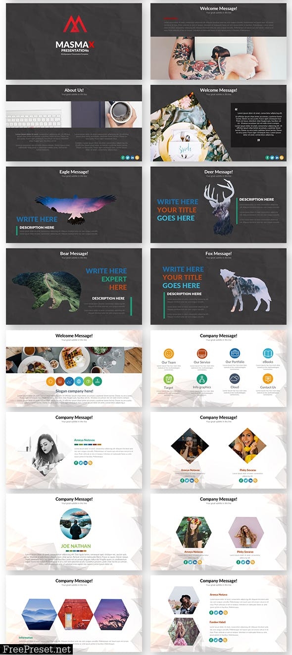 Masmax Powerpoint Template T4QF6X