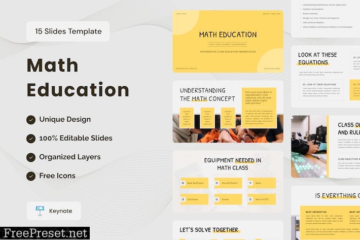 Math Education Presentation Template - Powerpoint SLH39TE