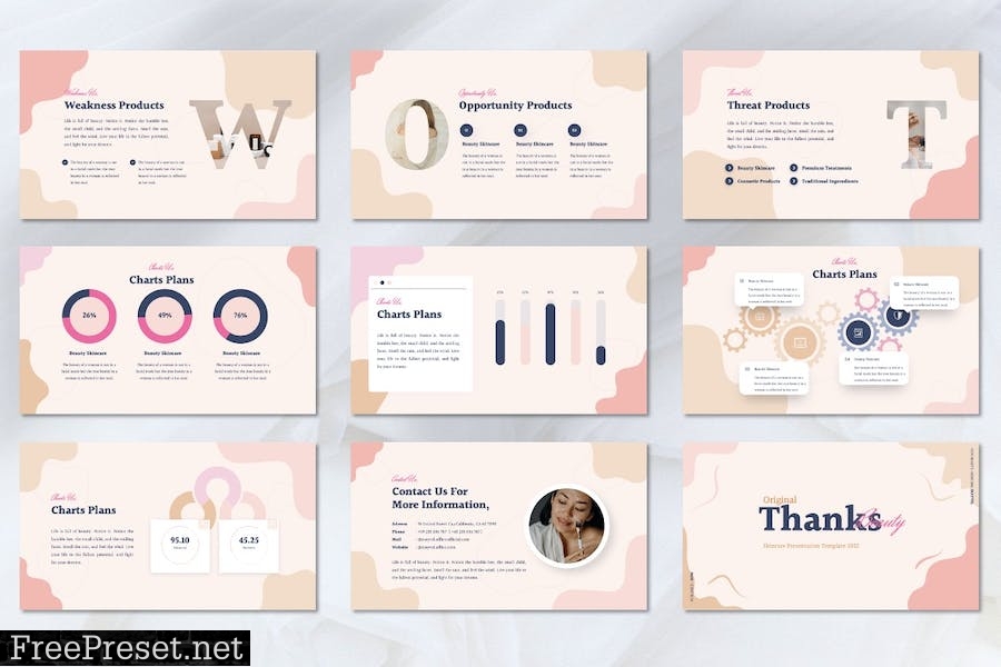 Mayvel - Skincare Powerpoint Templates BTFJ7M6