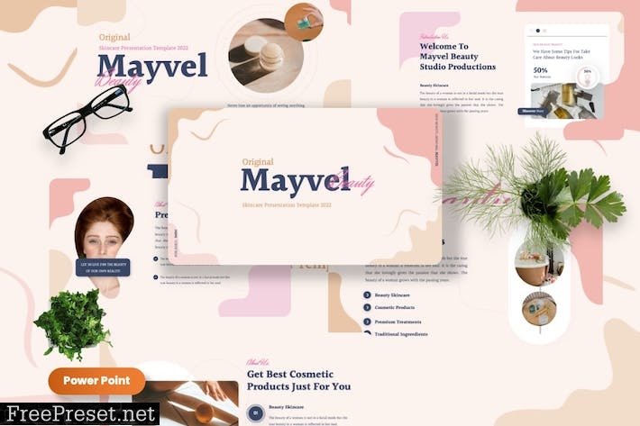 Mayvel - Skincare Powerpoint Templates BTFJ7M6