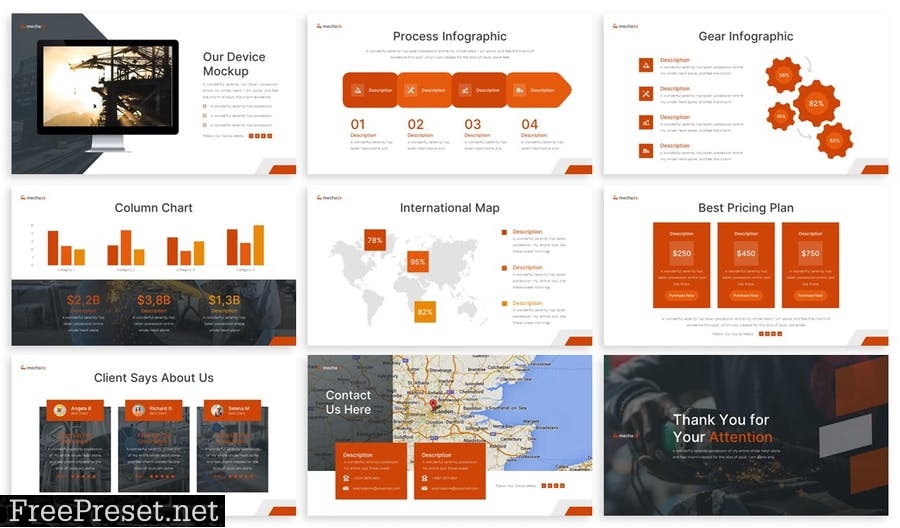 Mechaze - Industry Powerpoint Template PHRKDWV