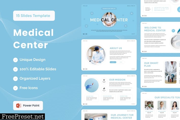 Medical Center Presentation Template - Powerpoint 74EPU6P