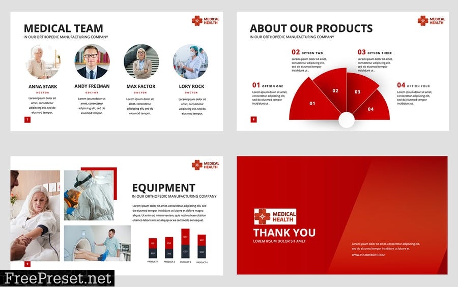 Medical equipment healthcare machine red template PPV99KB