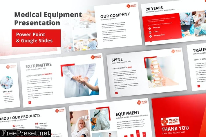 Medical equipment healthcare machine red template PPV99KB