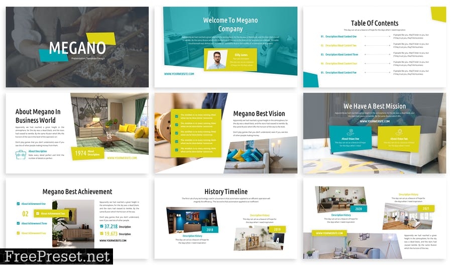 Megano - Business Template Prensentation G4TMREU