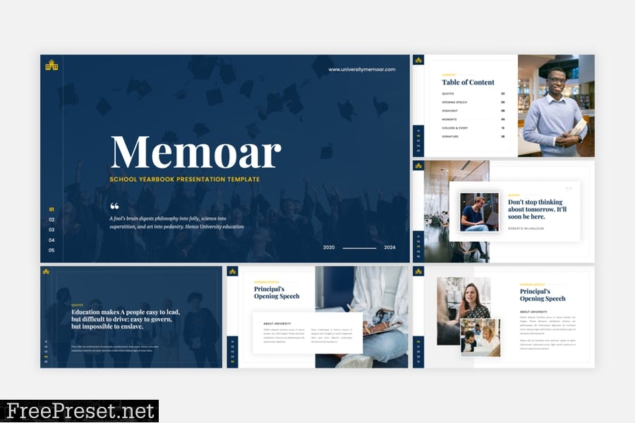 Memoar - University & School PowerPoint Template HQN799L