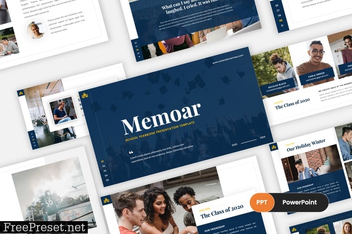 Memoar - University & School PowerPoint Template HQN799L