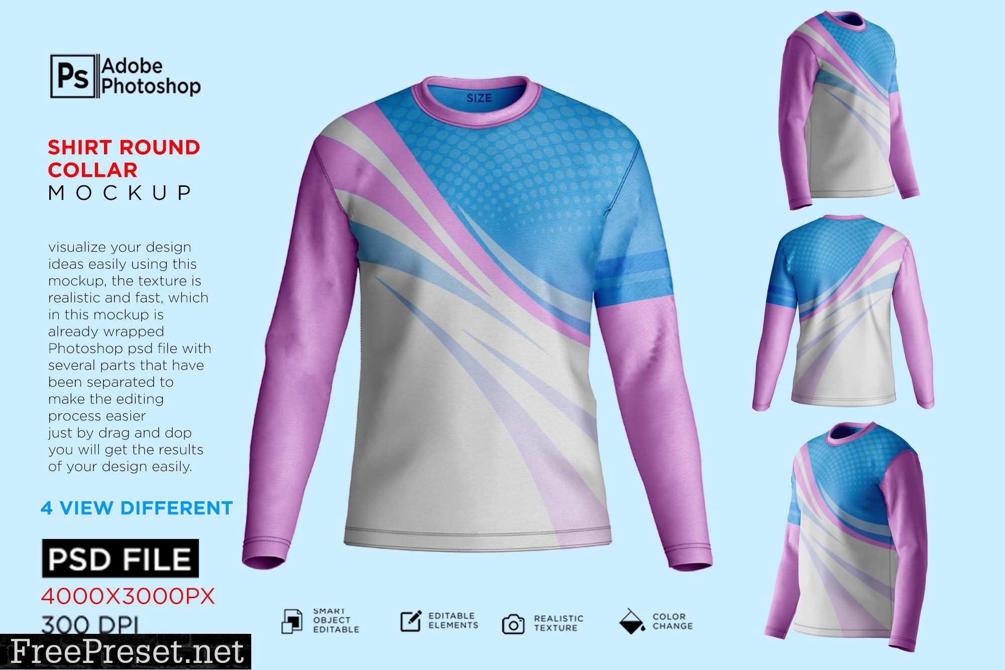 Men's Shirt Long Sleeve Mockup 7256352