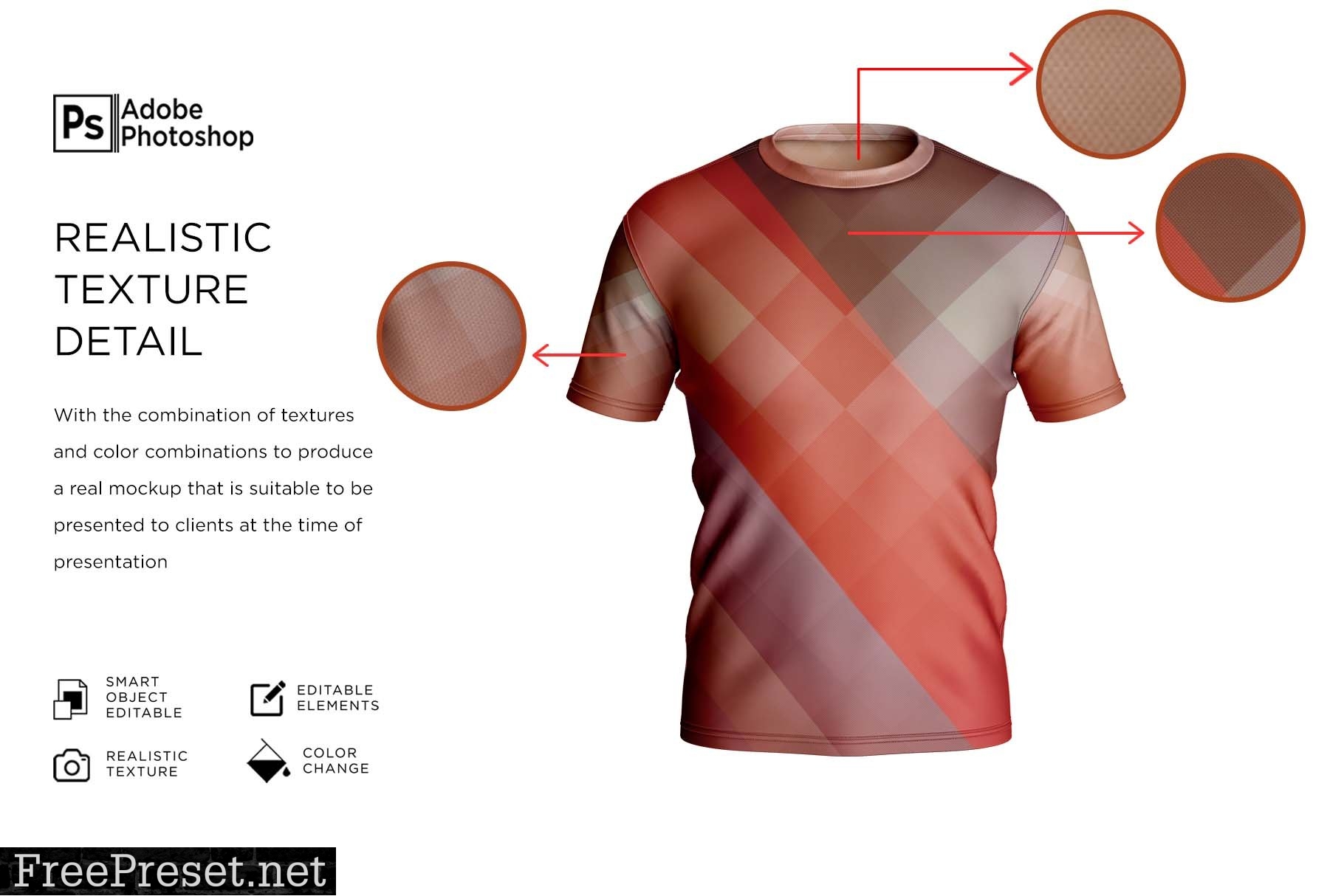 Men's T-Shirt Short Mockup 7162109