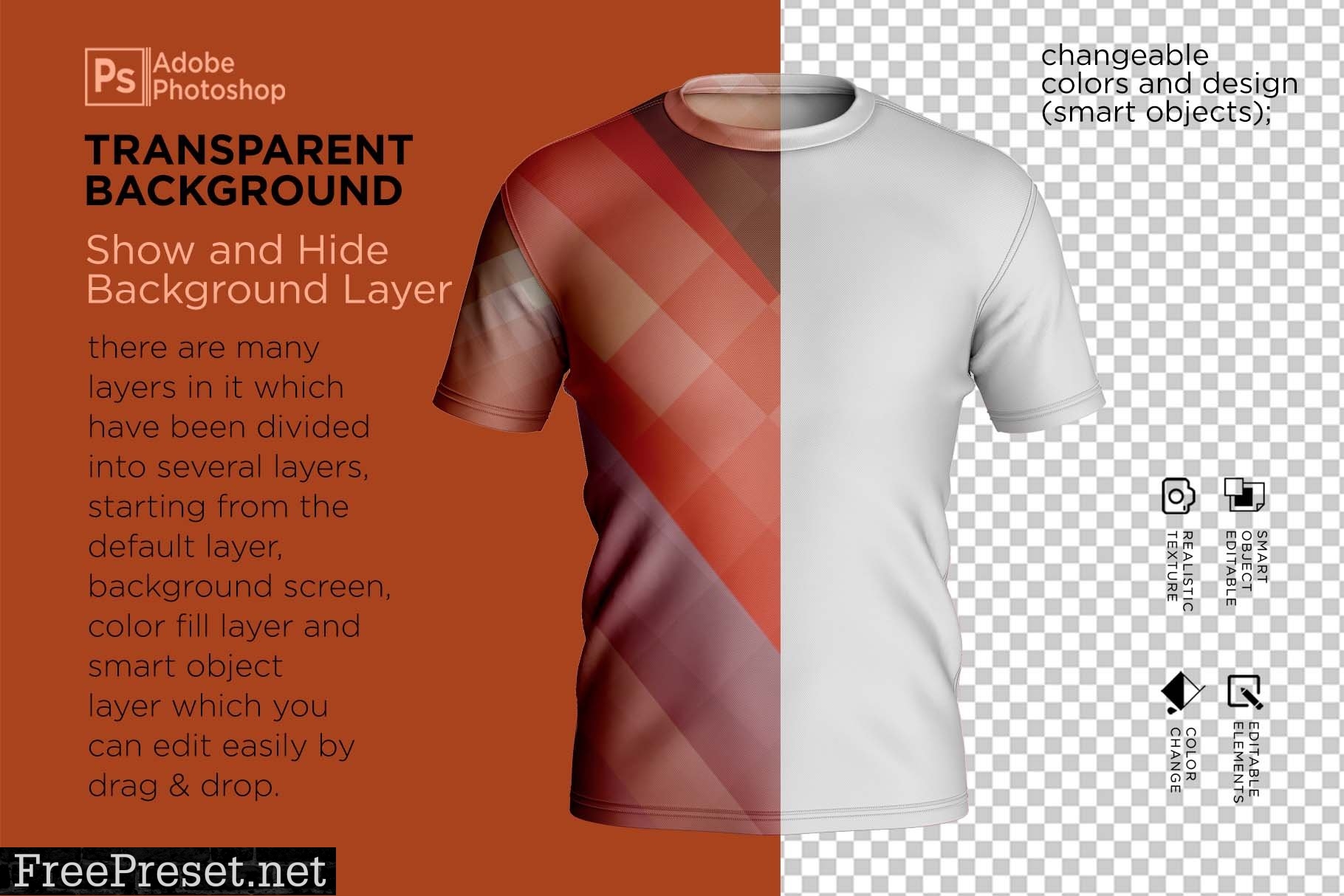 Men's T-Shirt Short Mockup 7162109