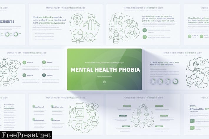 Mental Health Phobia - PowerPoint Template S9DFJTJ