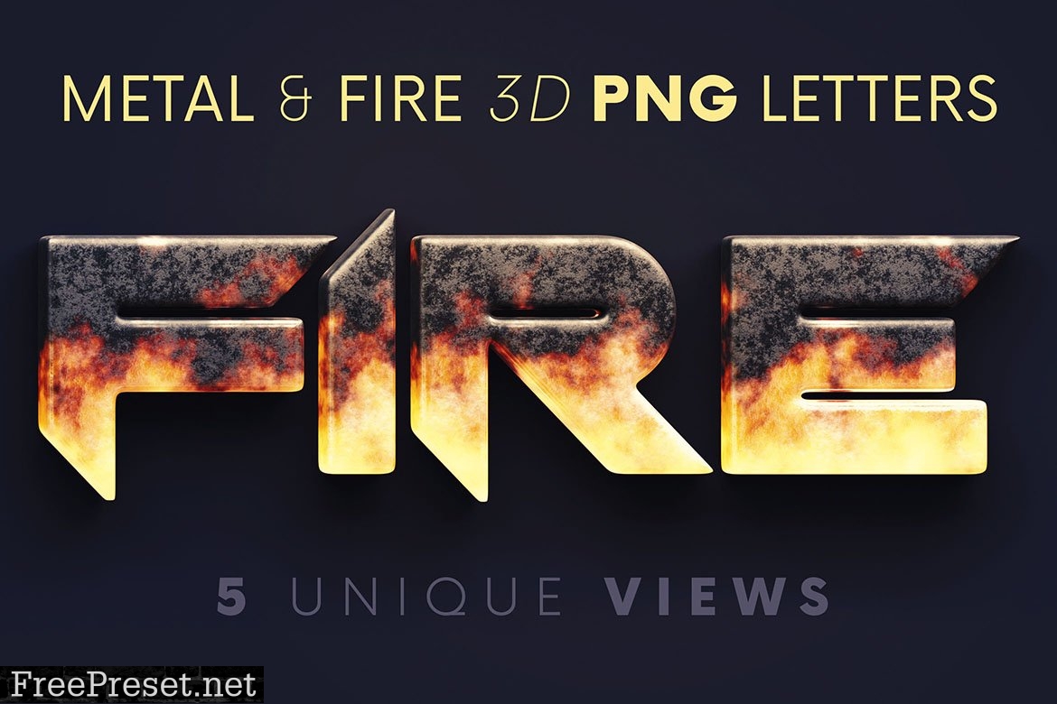 Metal & Fire - 3D Lettering 7255576