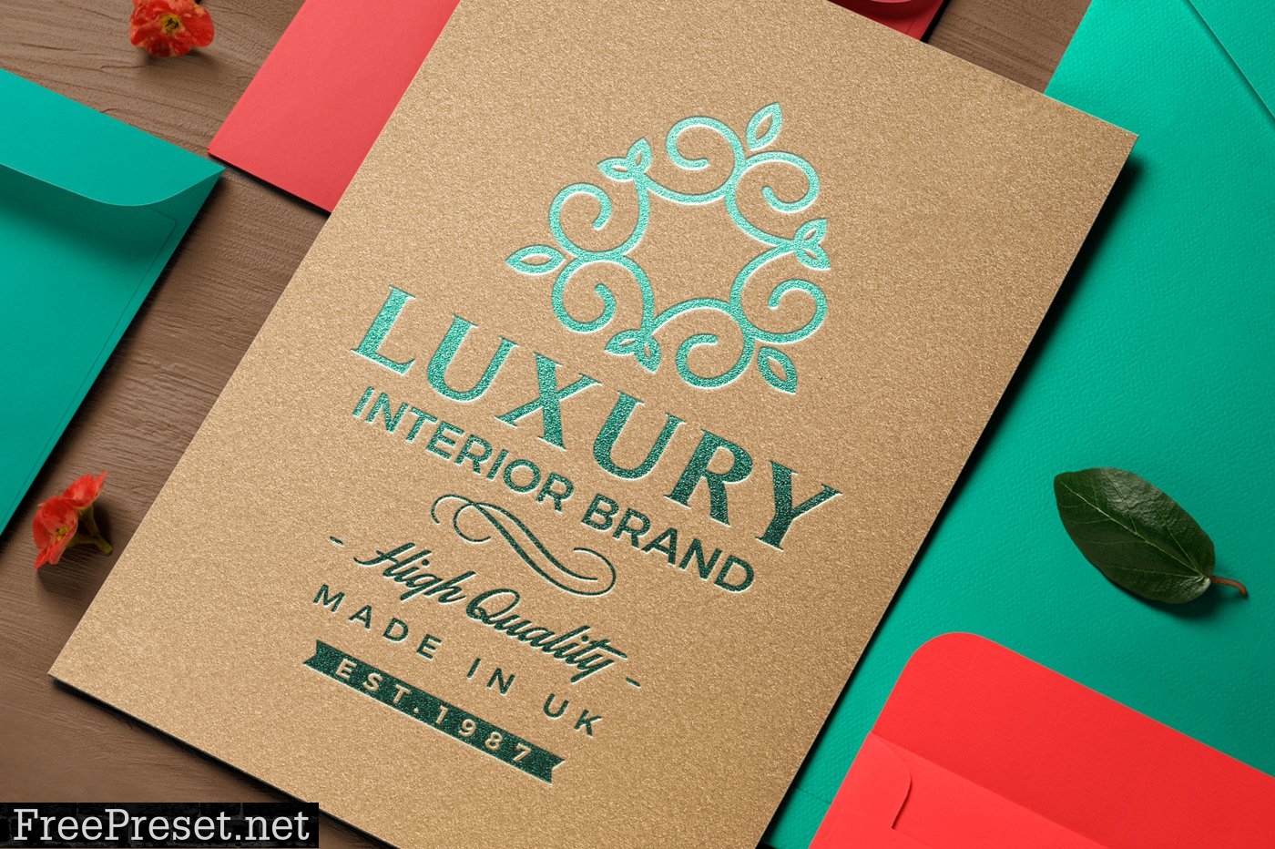 Metal Foil Printing Logo Mockup 7346348