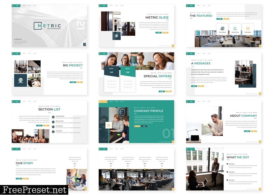 Metric - Presentation Template 7ZQKHRY