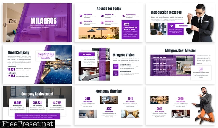 Milagros - Business Template Prensentation KETT49X