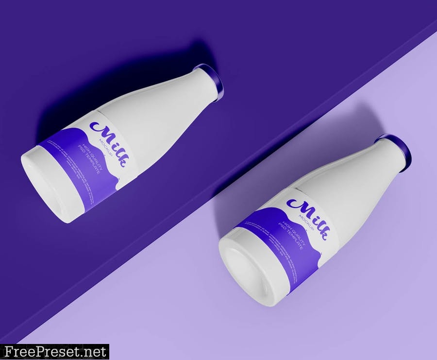 Milk Bottle Mockup