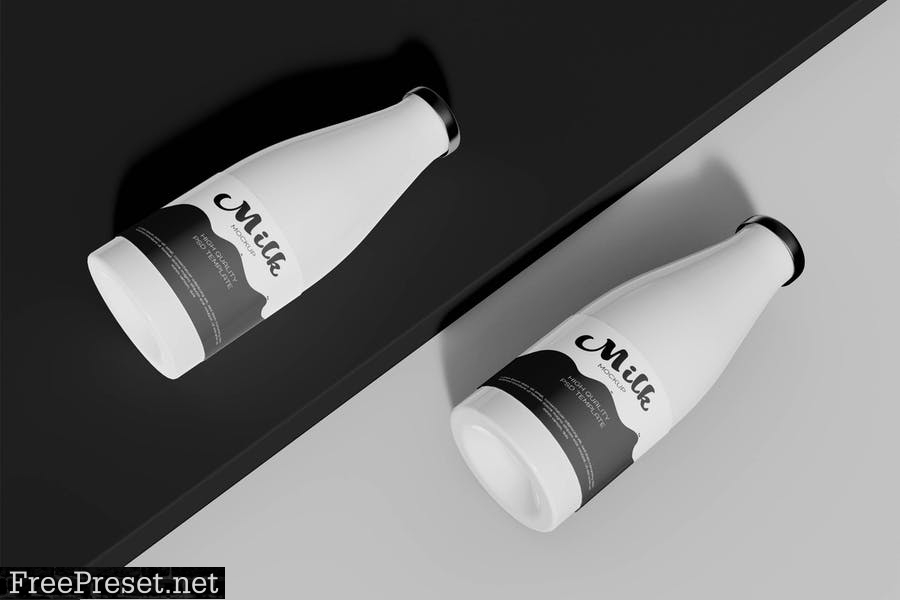 Milk Bottle Mockup