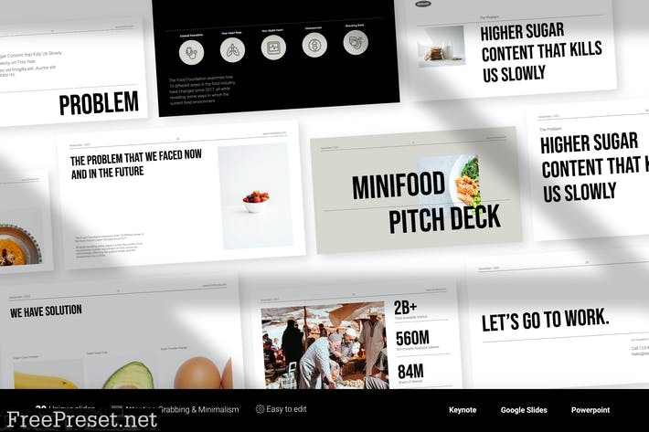 Minifood - Healthy Food and Beverages Pitch Deck MPQ23M2