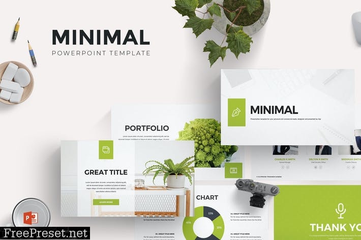 Minimal Powerpoint Template ASD73W