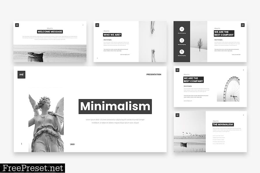 Minimalism - Minimal PowerPoint Template 6HKFND6