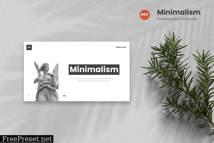 Minimalism - Minimal PowerPoint Template 6HKFND6