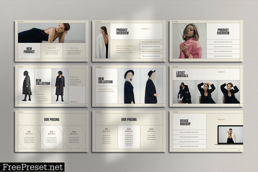 Minimalist Fashion Presentation for PowerPoint VA4TU2V