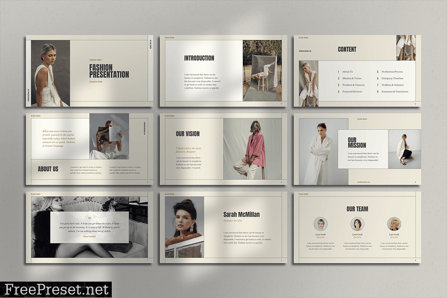 Minimalist Fashion Presentation for PowerPoint VA4TU2V