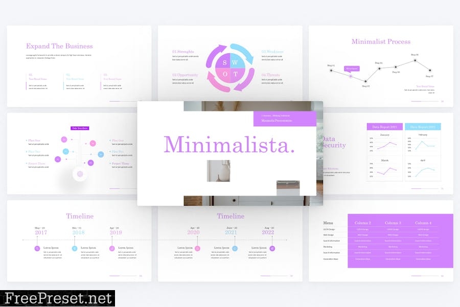 Minimalista Modern Minimalist PowerPoint Template ZJCLSFX