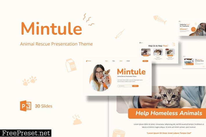 Mintule - Animal Rescue Presentation Powerpoint L5JH4FY