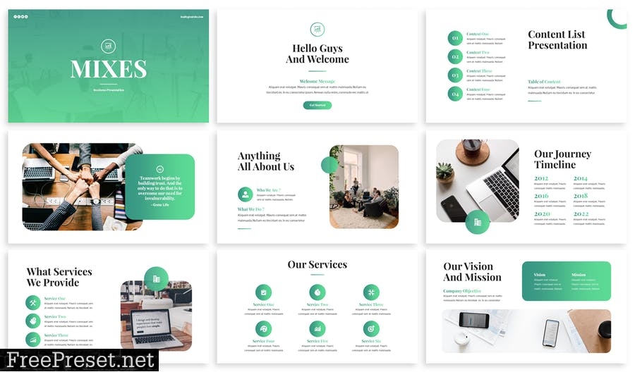 Mixes - Business Powerpoint Template 7E4XTGK