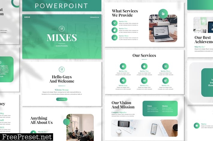 Mixes - Business Powerpoint Template 7E4XTGK