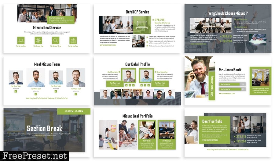 Mizuno - Business Template Prensentation NFMVXQJ