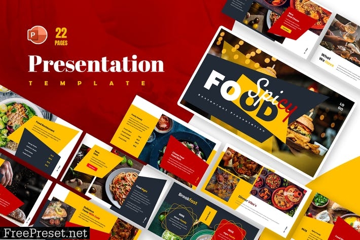 Moby Food PowerPoint Presentation Template YG8EKJF