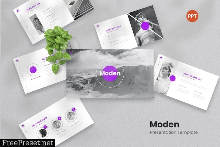 Moden - Minimalist PowerPoint Template JDZHES6